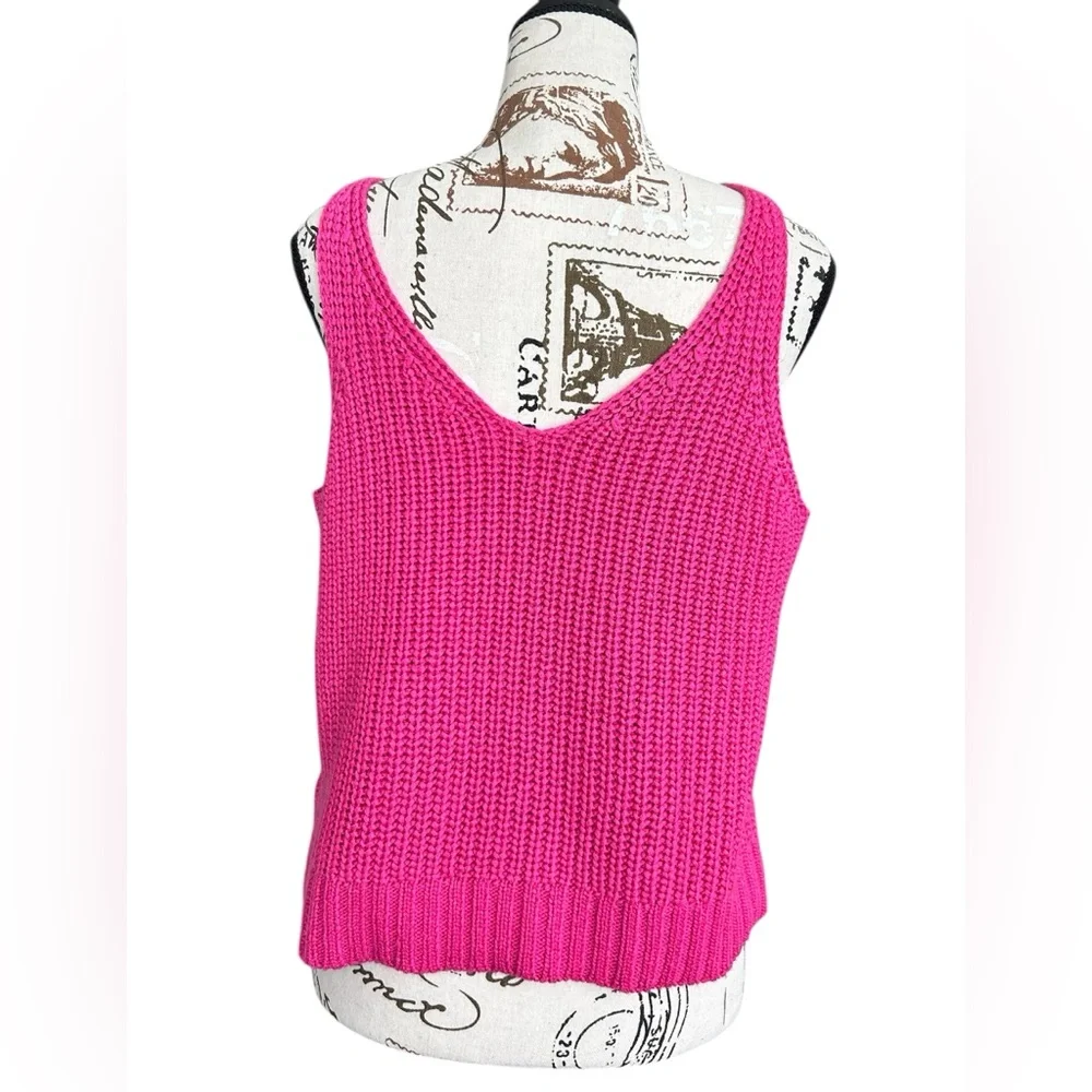 Gentle Fawn Hot Pink Chunky Knit Sweater Tank Size Large - Picture 7 of 7